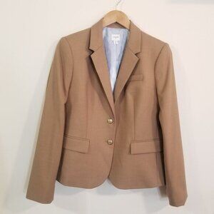 Women’s J. Crew Factory Original Schoolboy Blazer Camel Tan – Sz 10